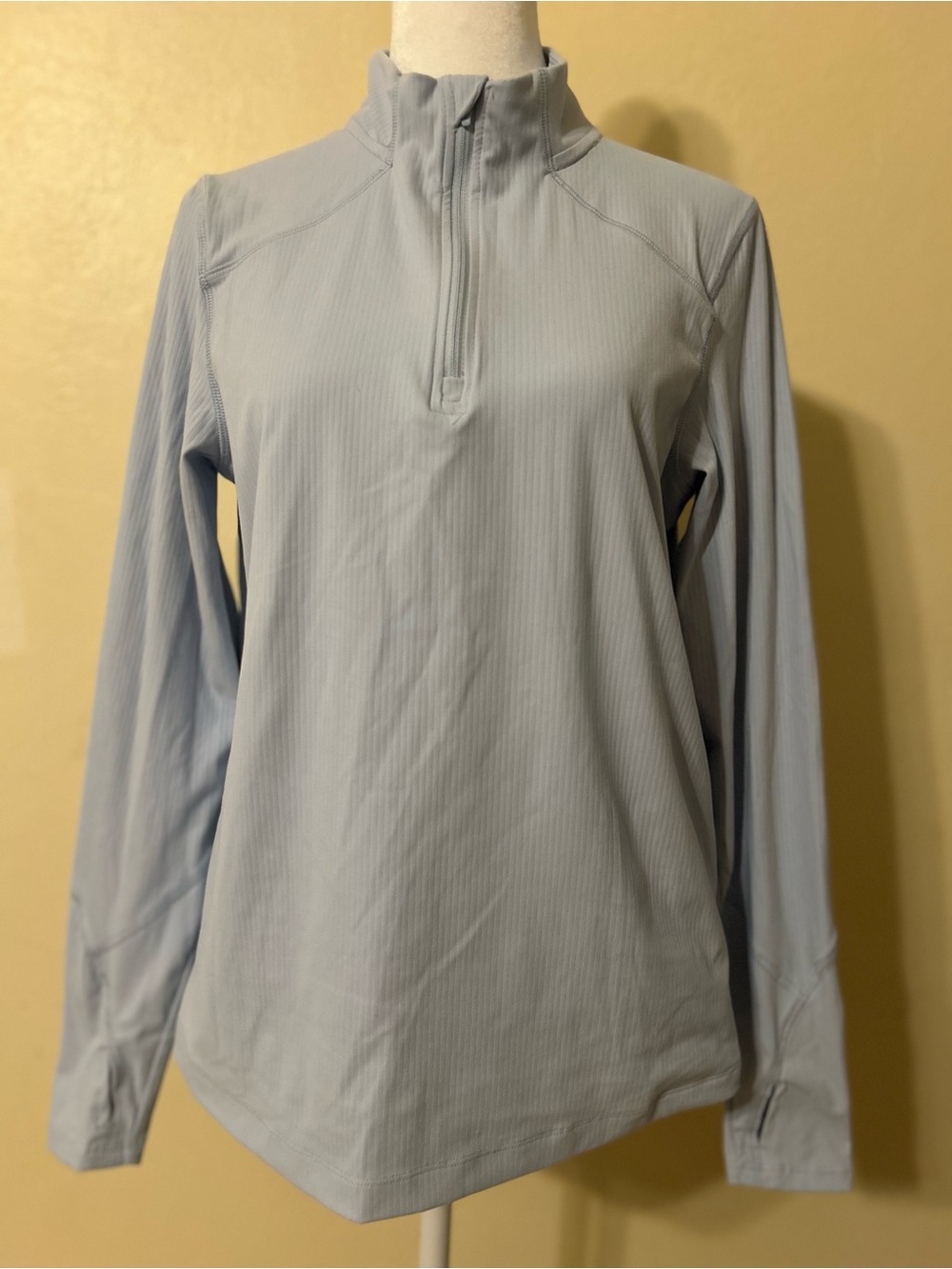 Mondetta Pale Blue Quarter-Zip Long-Sleeve Top